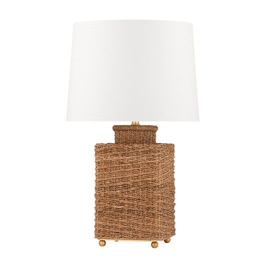 Hudson Valley Weaver Table Lamp Gold Leaf