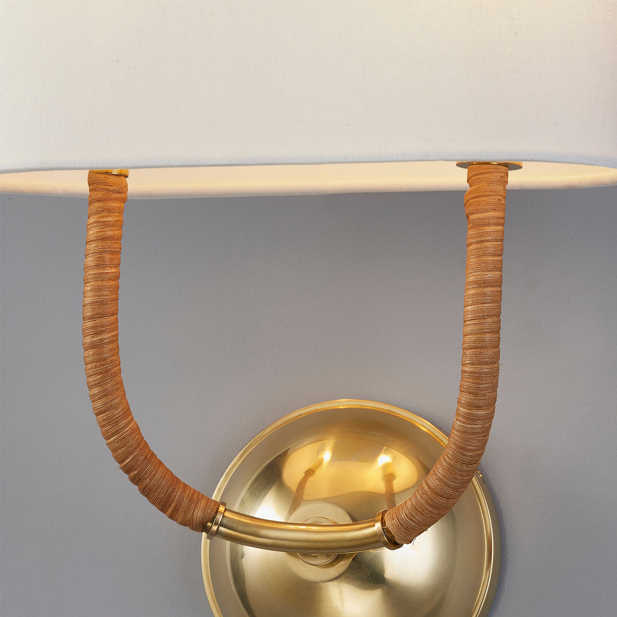 Hudson Valley Webson 2-Light Wall Sconce in Aged Brass, alternate view 1