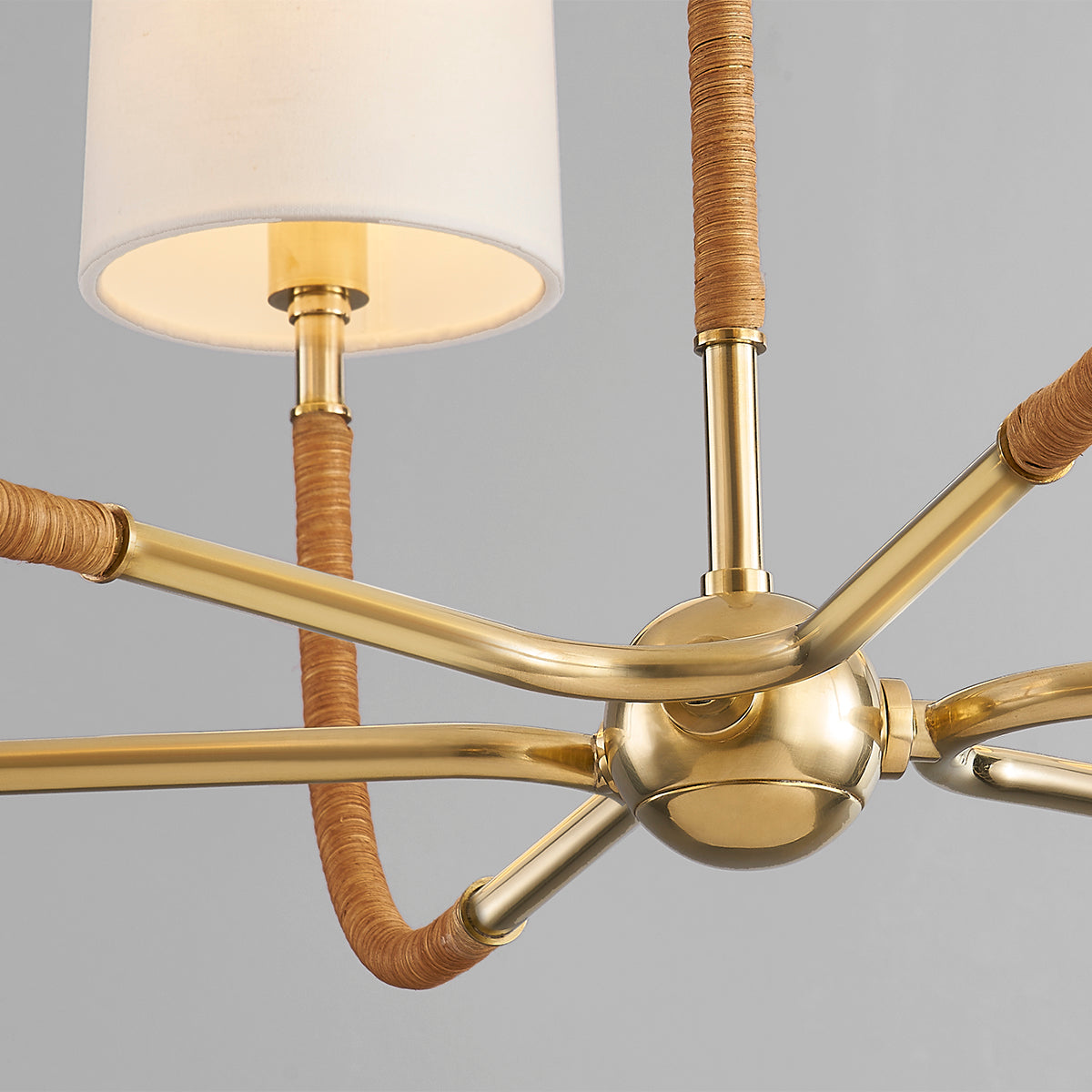 Hudson Valley Webson 6-Light Chandelier in Aged Brass, alternate view 1