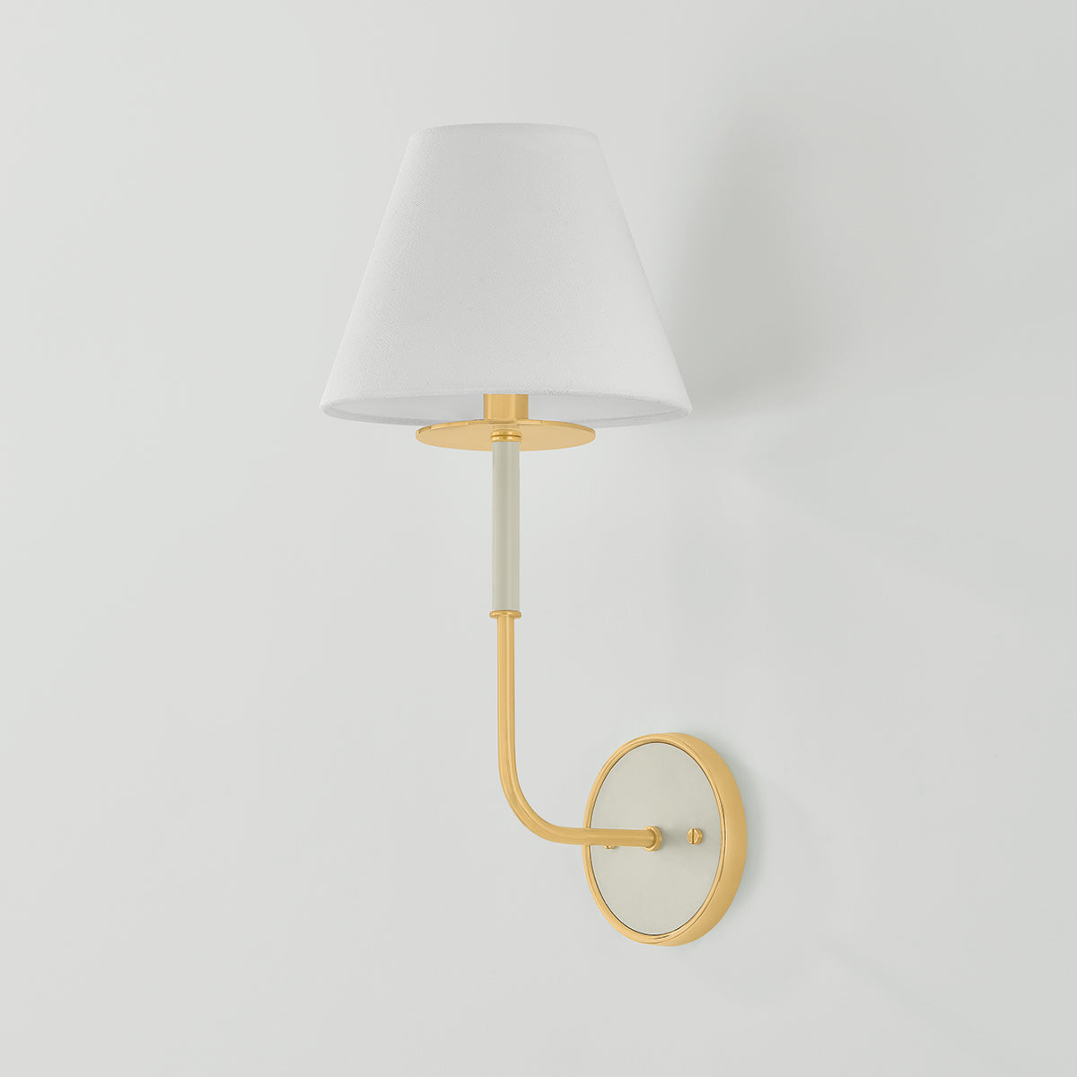 Hudson Valley Wedgewood Wall Sconce in Aged Brass / Off White, alternate view 1
