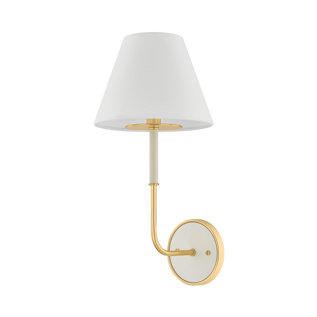 Hudson Valley Wedgewood Wall Sconce Aged Brass / Off-White with Off White