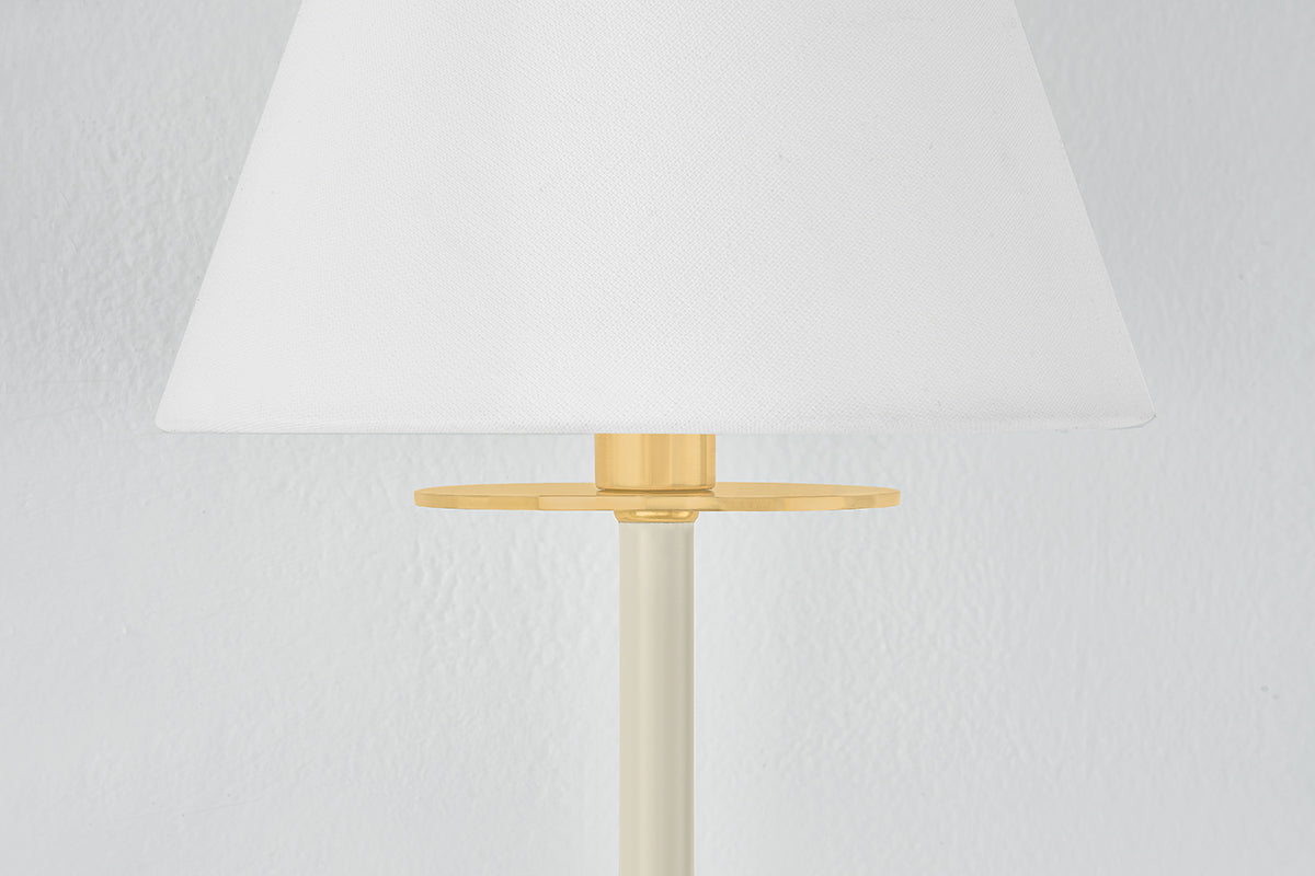 Hudson Valley Wedgewood Wall Sconce in Aged Brass / Off White, room setting 3