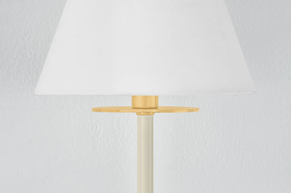 Hudson Valley Wedgewood Wall Sconce in Aged Brass / Off White, room setting 3