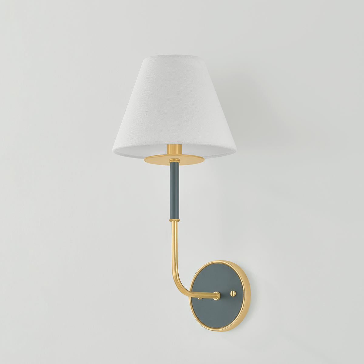 Hudson Valley Wedgewood Wall Sconce in Aged Brass / Soft Studio Green, alternate view 1