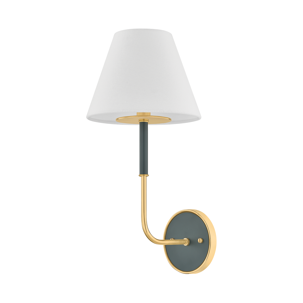 Hudson Valley Wedgewood Wall Sconce Aged Brass / Soft Studio Green