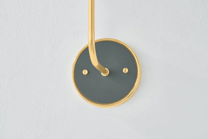 Hudson Valley Wedgewood Wall Sconce in Aged Brass / Soft Studio Green, room setting 2