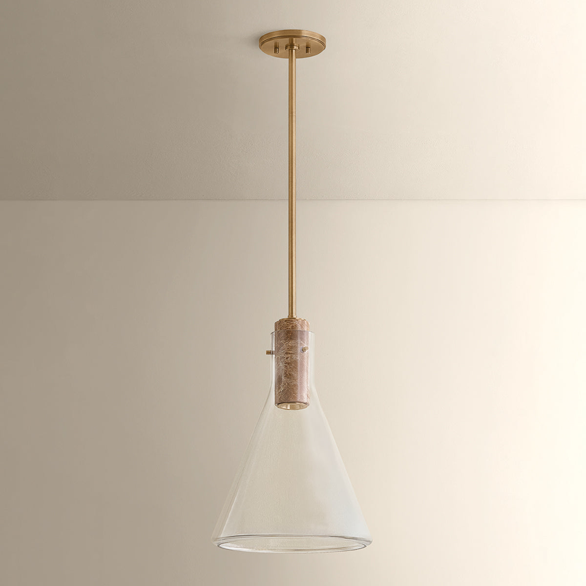 Hudson Valley West Hill 13.75" Pendant in Patina Brass, alternate view 1