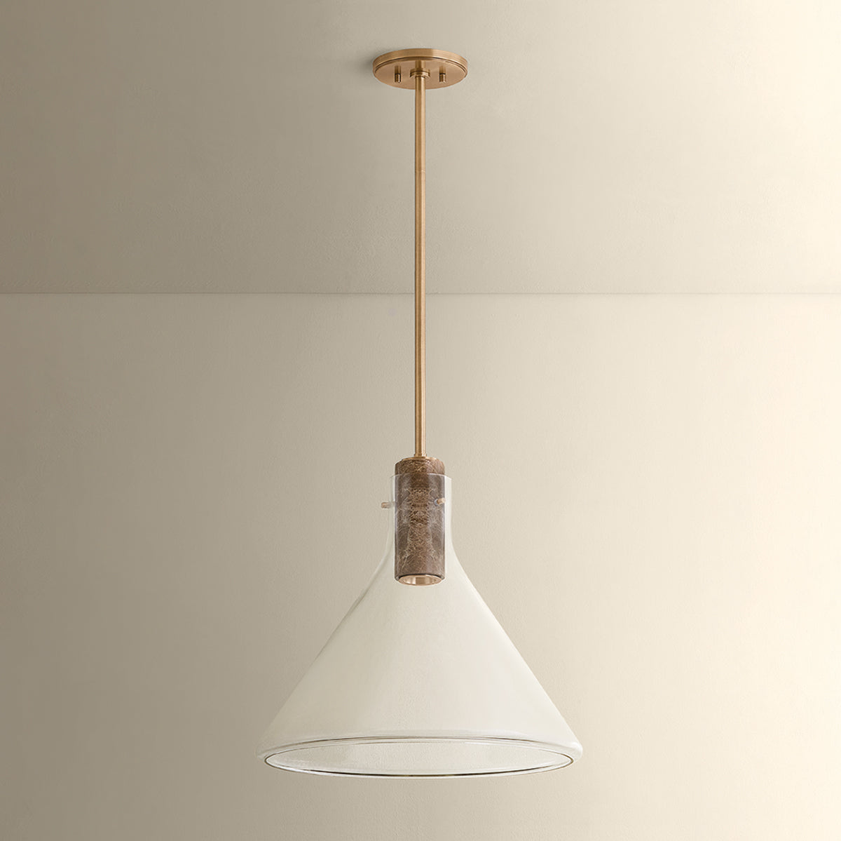 Hudson Valley West Hill 19.5" Pendant in Patina Brass, alternate view 1