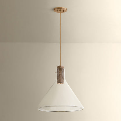 Hudson Valley West Hill 19.5" Pendant in Patina Brass, alternate view 1