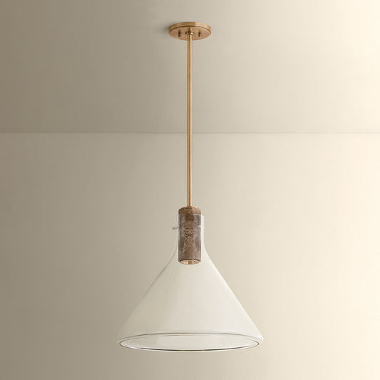 Hudson Valley West Hill 19.5" Pendant in Patina Brass, alternate view 1