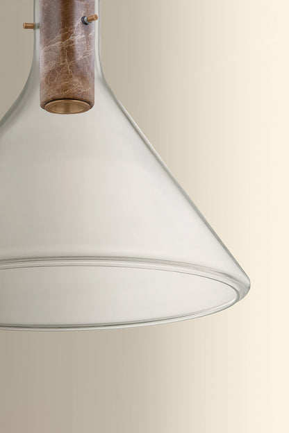 Hudson Valley West Hill 19.5" Pendant in Patina Brass, room setting 3