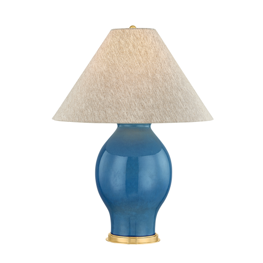 Hudson Valley Westhorpe Table Lamp Aged Brass / Ceramic French Blue