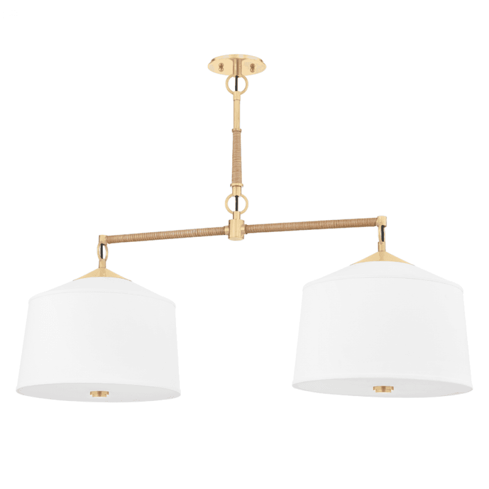 Hudson Valley White Plains Island Light Aged Brass