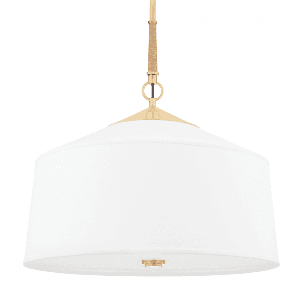 Hudson Valley White Plains Pendant Aged Brass