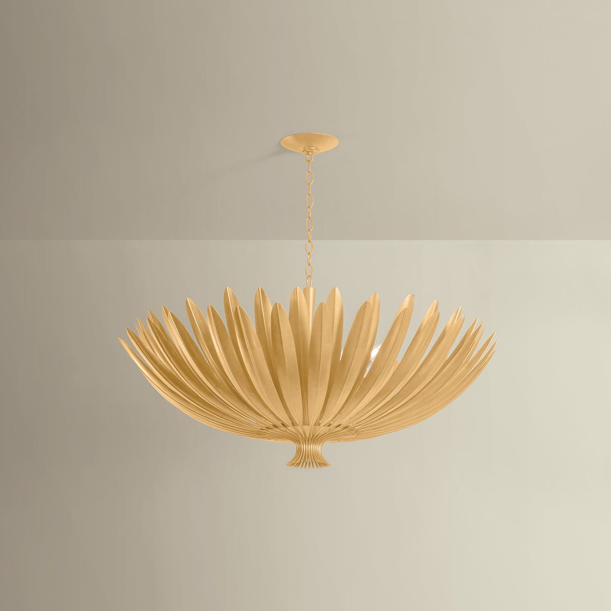 Hudson Valley Whitfield 12-Light Chandelier in Vintage Gold Leaf, alternate view 1
