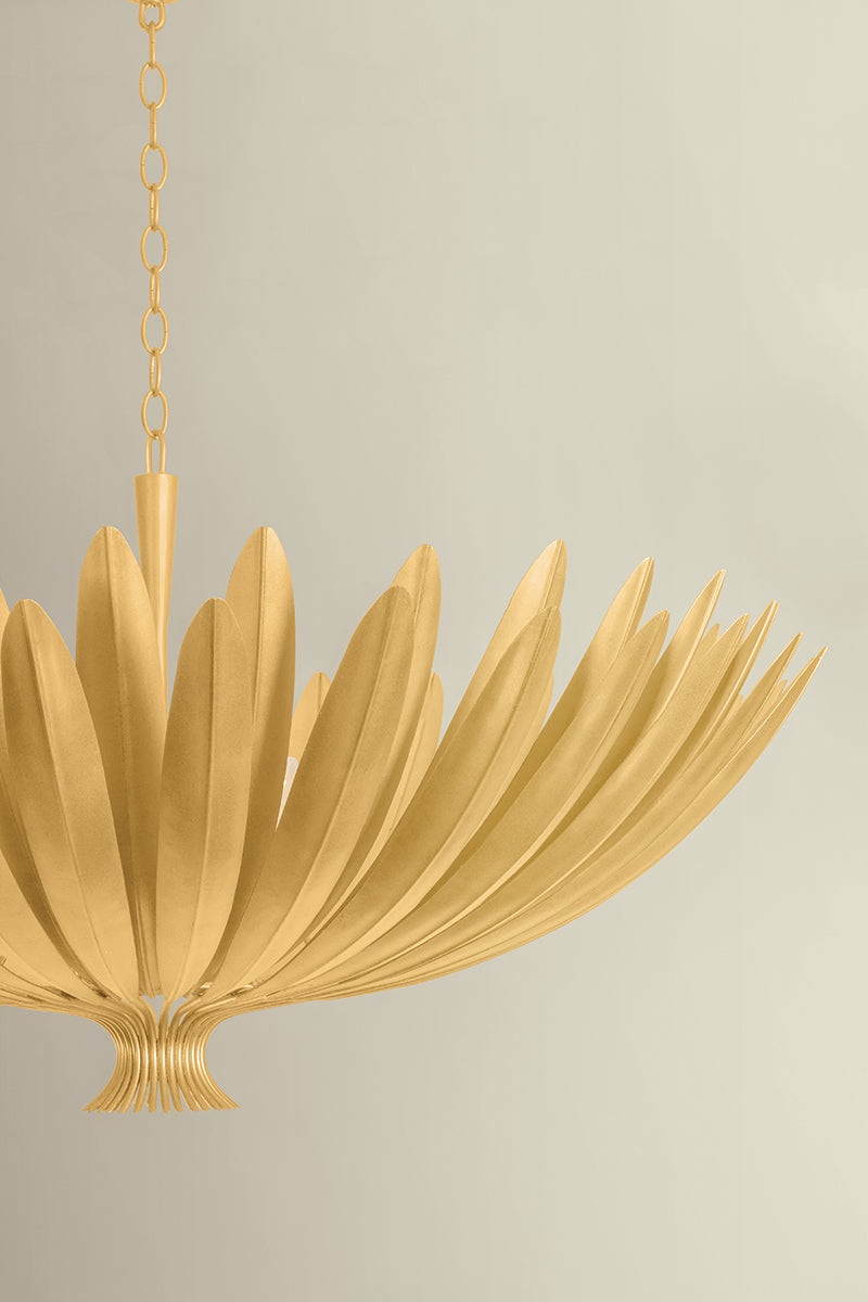 Hudson Valley Whitfield 12-Light Chandelier in Vintage Gold Leaf, room setting 3