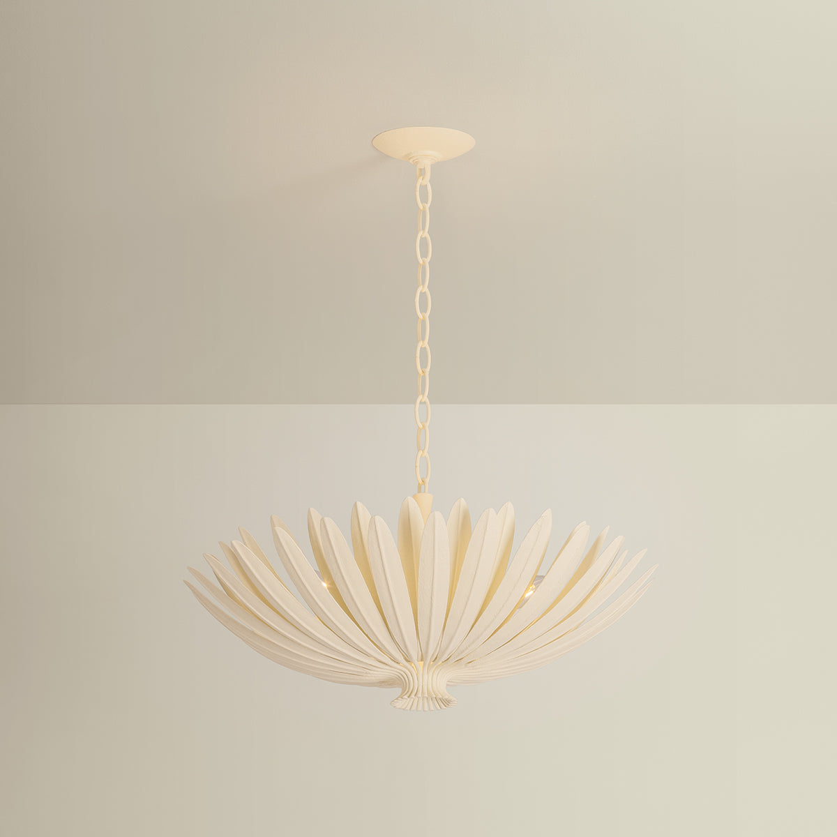 Hudson Valley Whitfield 4-Light Chandelier Cream Plaster detail view 2