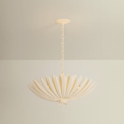 Hudson Valley Whitfield 4-Light Chandelier Cream Plaster detail view 2