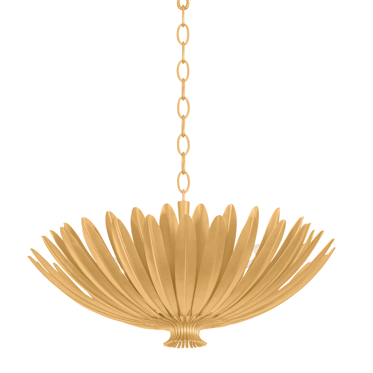 Hudson Valley Whitfield 4-Light Chandelier Vintage Gold Leaf