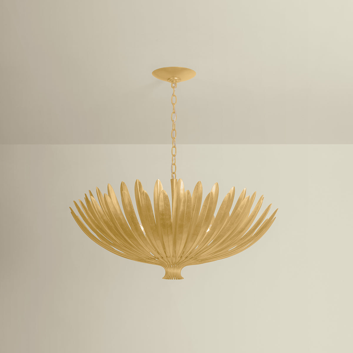 Hudson Valley Whitfield 8-Light Chandelier in Vintage Gold Leaf, alternate view 1