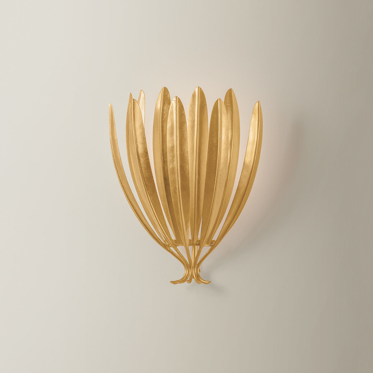 Hudson Valley Whitfield Wall Sconce in Vintage Gold Leaf, alternate view 1