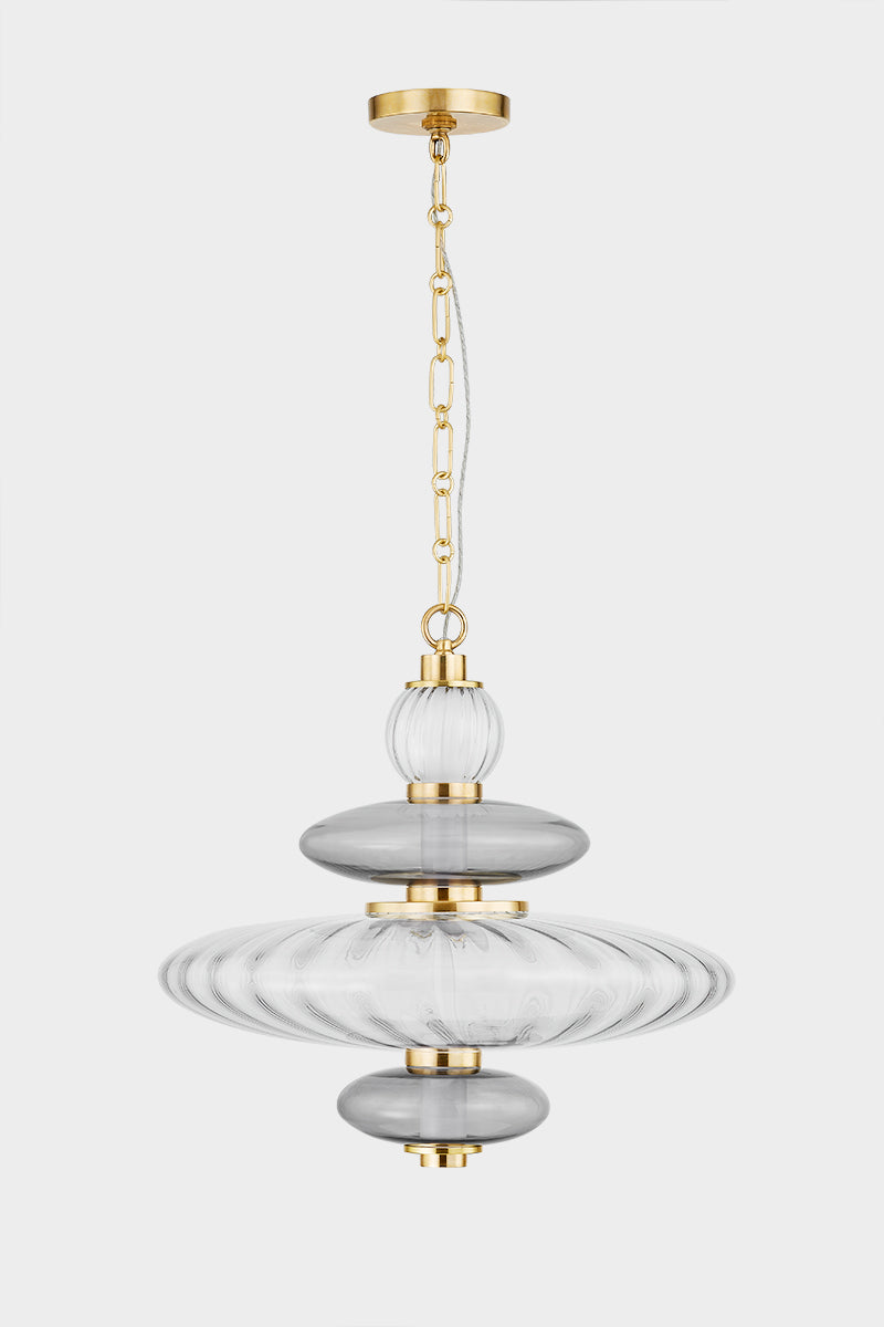 Hudson Valley Williams 19" Pendant in Aged Brass, room setting 1