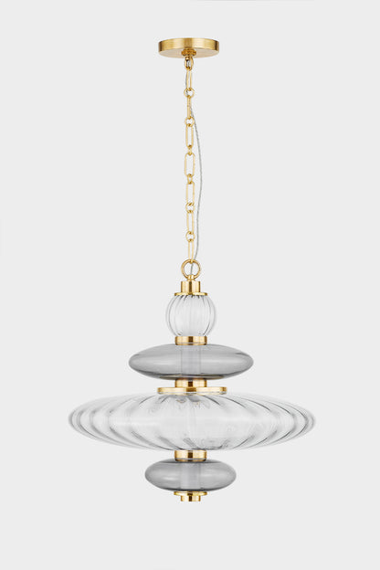 Hudson Valley Williams 19" Pendant in Aged Brass, room setting 1