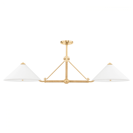 Hudson Valley Williamsburg Island Light Aged Brass