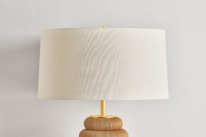 Hudson Valley Winbrook Table Lamp in Aged Brass, room setting 1