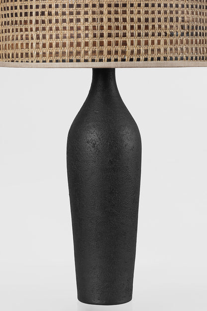 Hudson Valley Wingdale Table Lamp Aged Brass/Ceramic Black Ash detail view 4