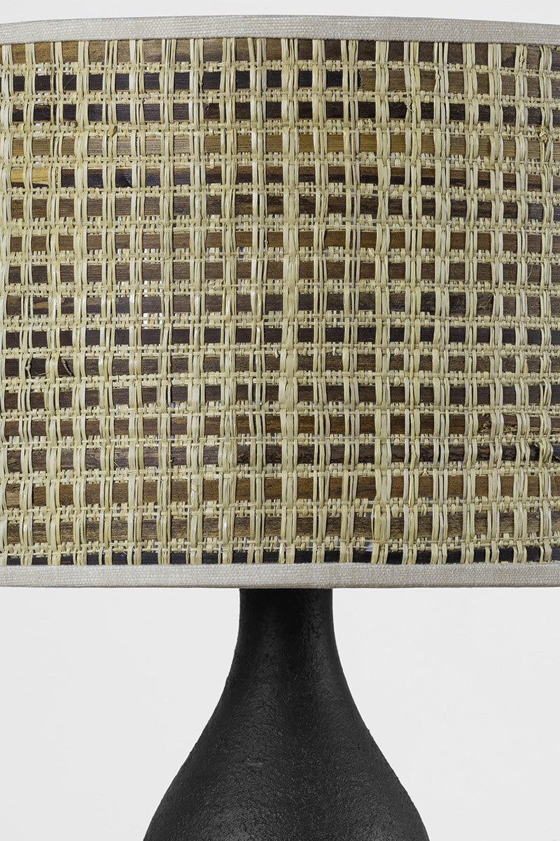Hudson Valley Wingdale Table Lamp Aged Brass/Ceramic Black Ash detail view 5