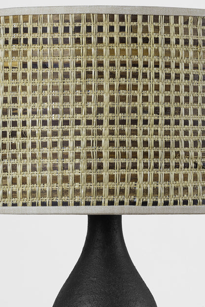 Hudson Valley Wingdale Table Lamp Aged Brass/Ceramic Black Ash detail view 5