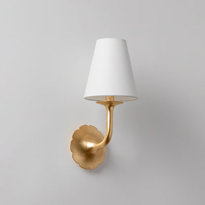 Hudson Valley Winnipeg Wall Sconce Vintage Gold Leaf detail view 1