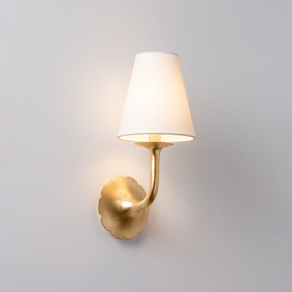 Hudson Valley Winnipeg Wall Sconce Vintage Gold Leaf detail view 2