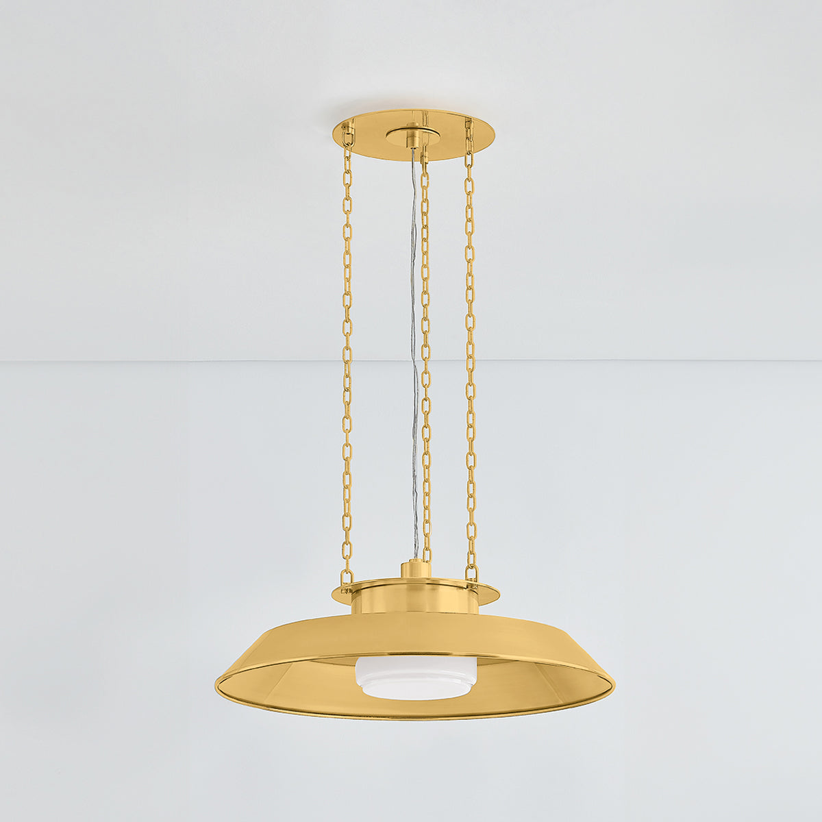 Hudson Valley Woodrow 22" Pendant in Aged Brass, alternate view 1