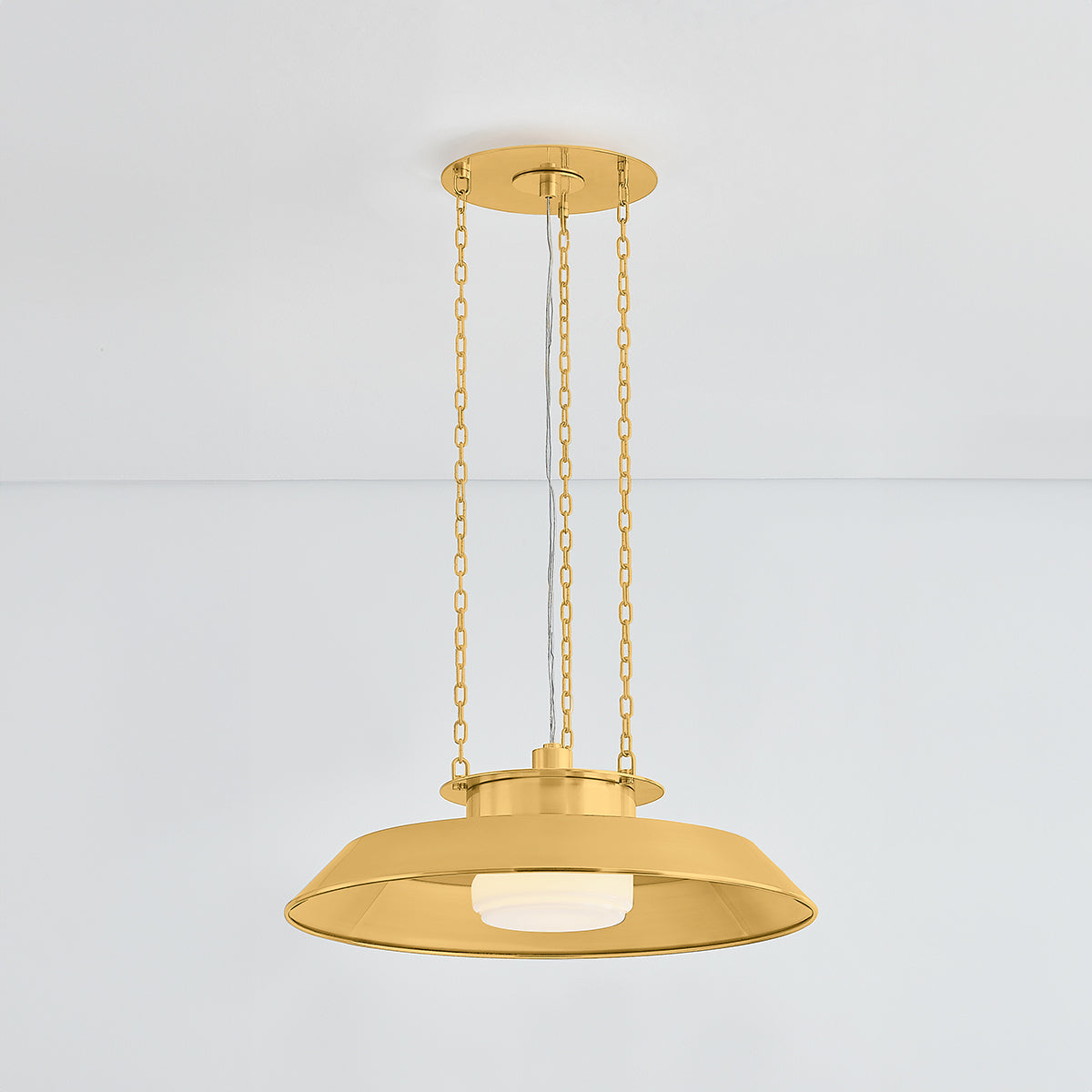Hudson Valley Woodrow 22" Pendant in Aged Brass, alternate view 2