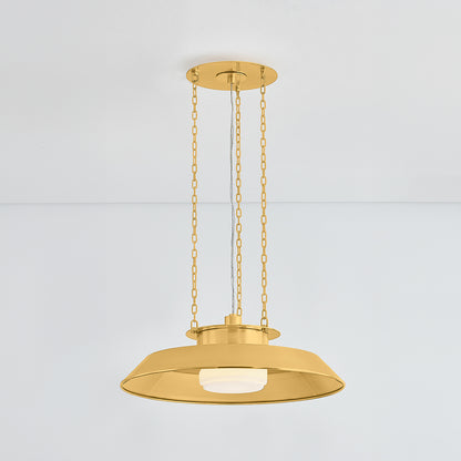 Hudson Valley Woodrow 22" Pendant in Aged Brass, alternate view 2