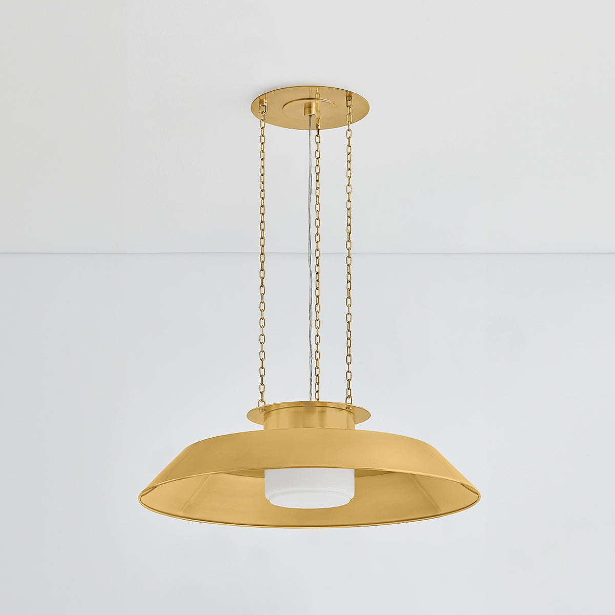 Hudson Valley Woodrow 32" Pendant in Aged Brass, alternate view 1