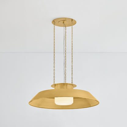 Hudson Valley Woodrow 32" Pendant in Aged Brass, alternate view 2