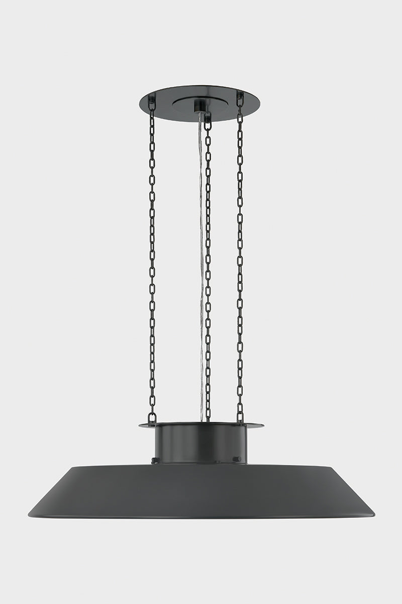 Hudson Valley Woodrow 32" Pendant in Distressed Bronze, room setting 1