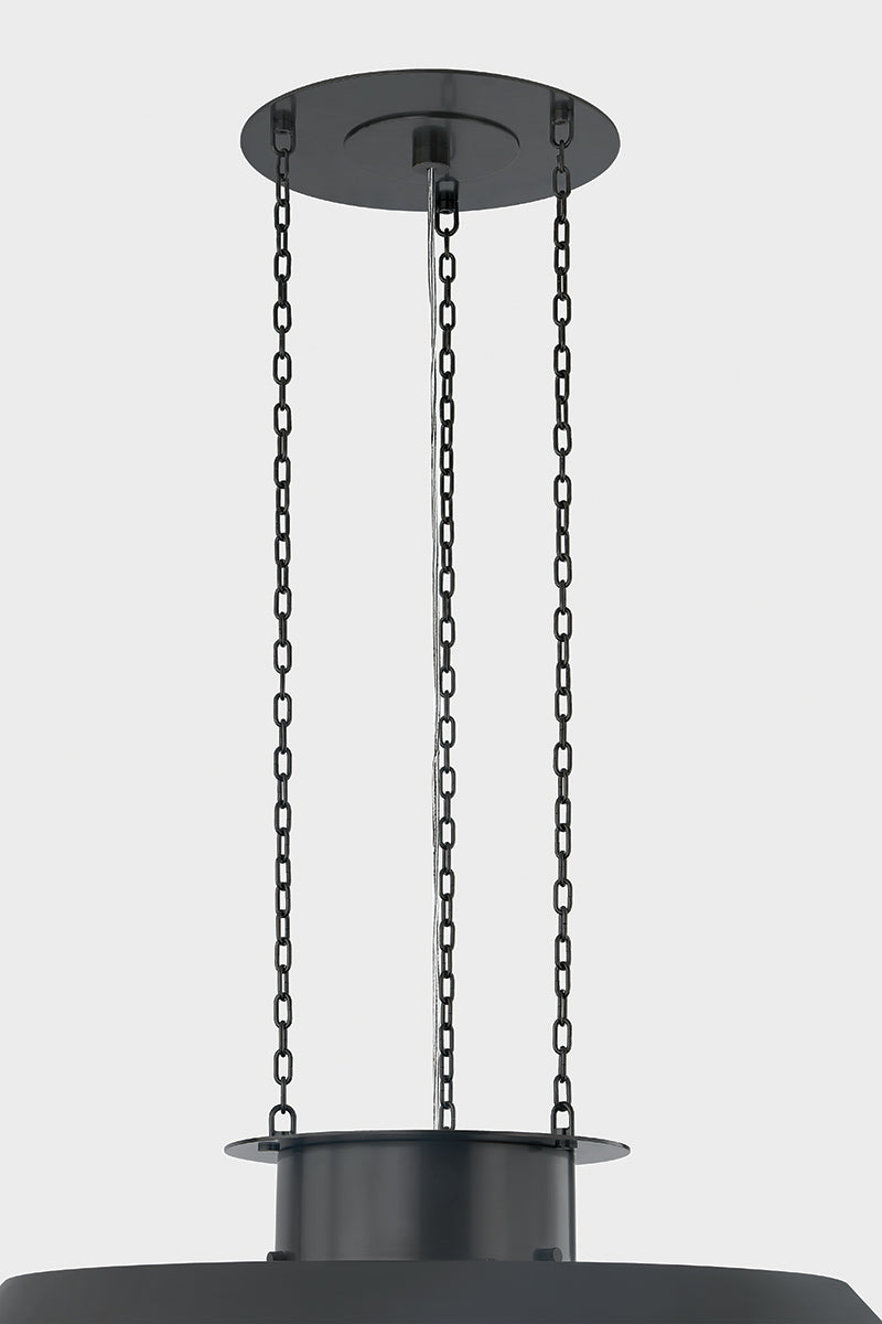 Hudson Valley Woodrow 32" Pendant in Distressed Bronze, room setting 2