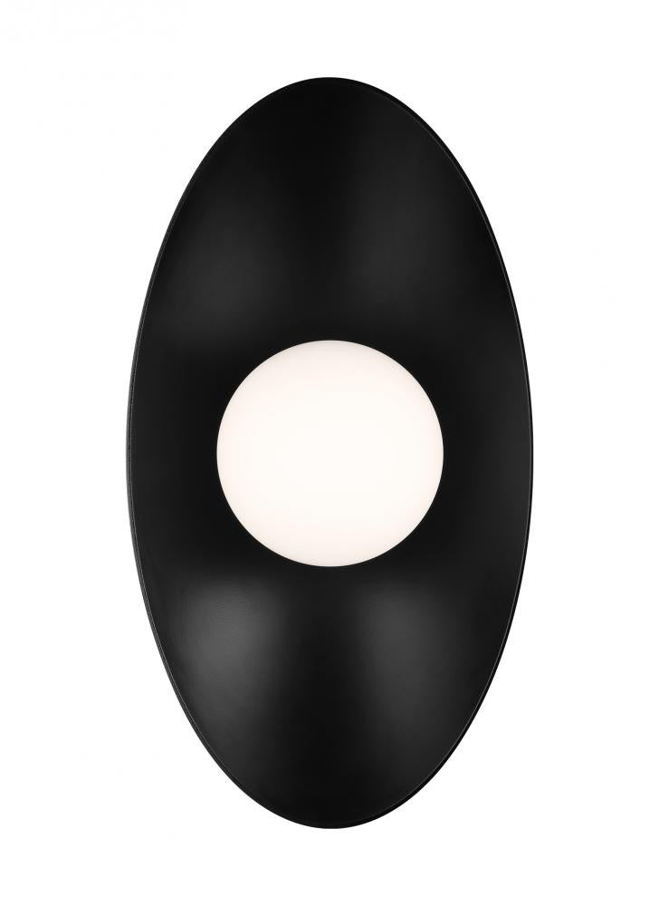 Visual Comfort Modern Joni Outdoor Wall Sconce Black, Matte Black