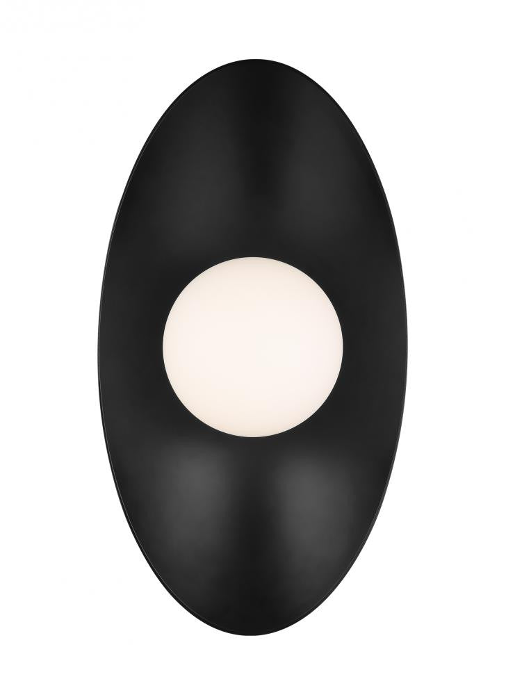 Visual Comfort Modern Joni Outdoor Wall Sconce Black, Matte Black