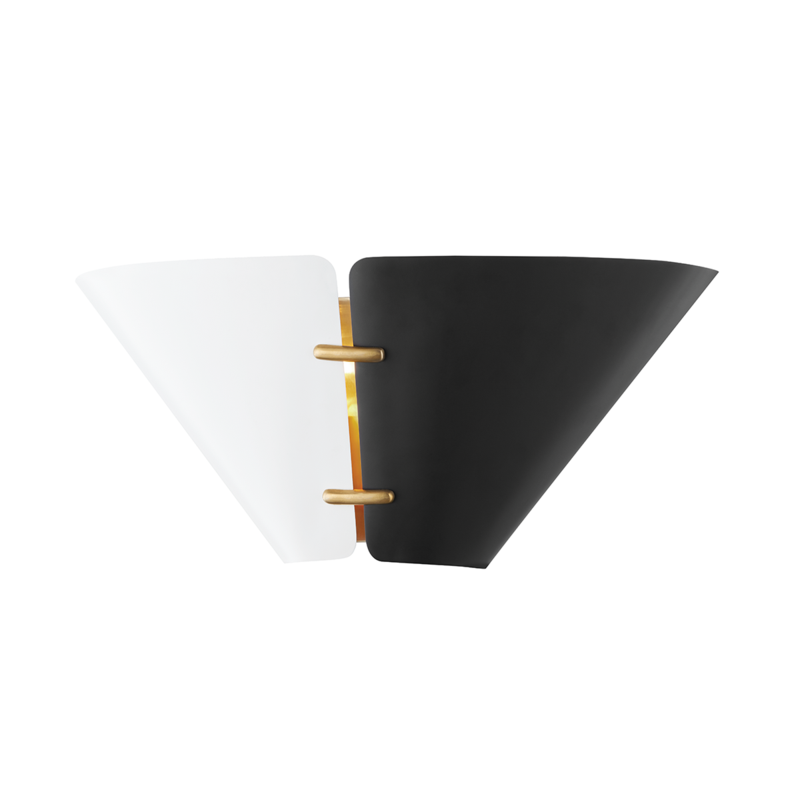 Hudson Valley Split Wall Sconce Aged Brass