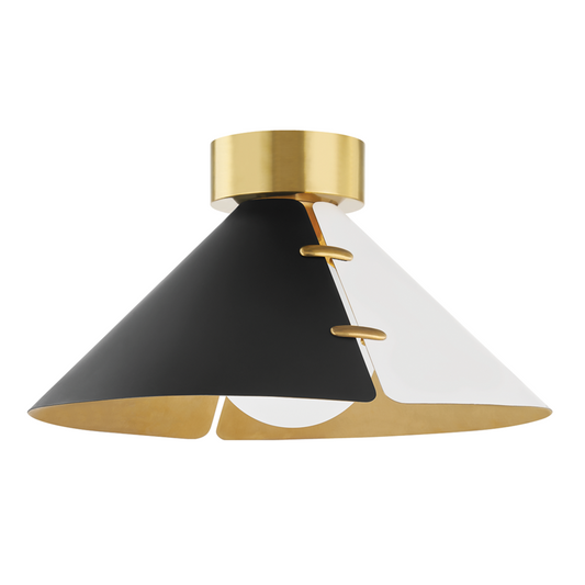 Hudson Valley Split Flush Mount Antique Brass