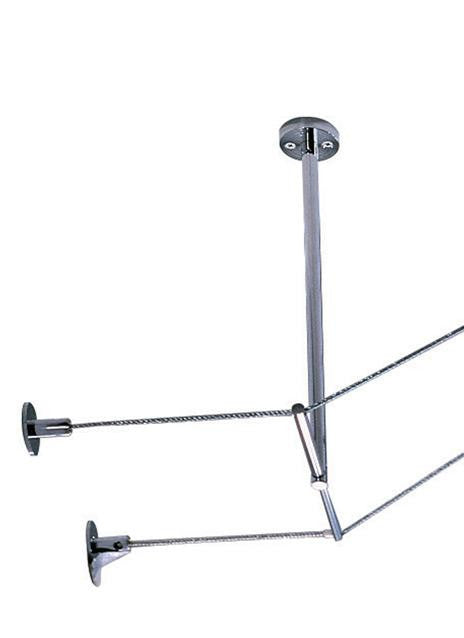 Visual Comfort Modern Kable Lite Rigid T Standoff Nickel, Satin Nickel