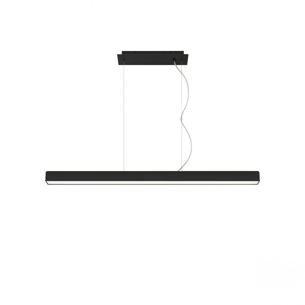 Visual Comfort Modern Knox Linear Chandelier Nickel, Satin Nickel