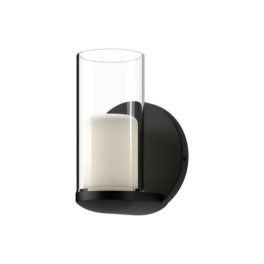 Kuzco Lighting Inc Birch 3-in LED Wall Sconce Black/Clear