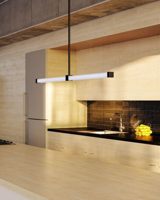 Kuzco Lighting Inc Blade 32-in Black LED Linear Pendant