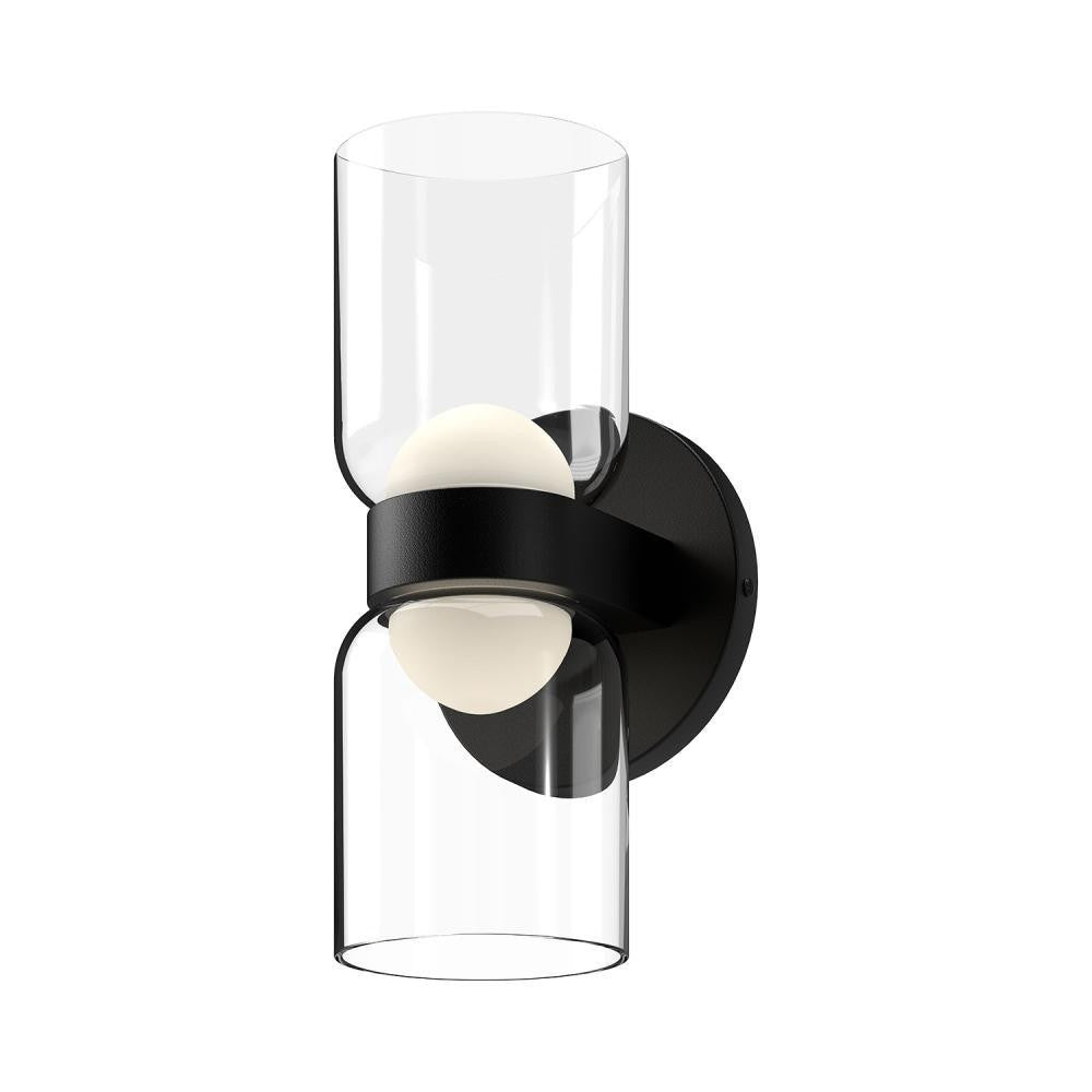 Kuzco Lighting Inc Cedar 11-in LED Wall Sconce Black/Clear